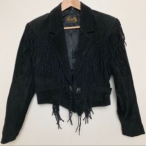 VINTAGE SCULLY 8 western suede fringe jacket B
